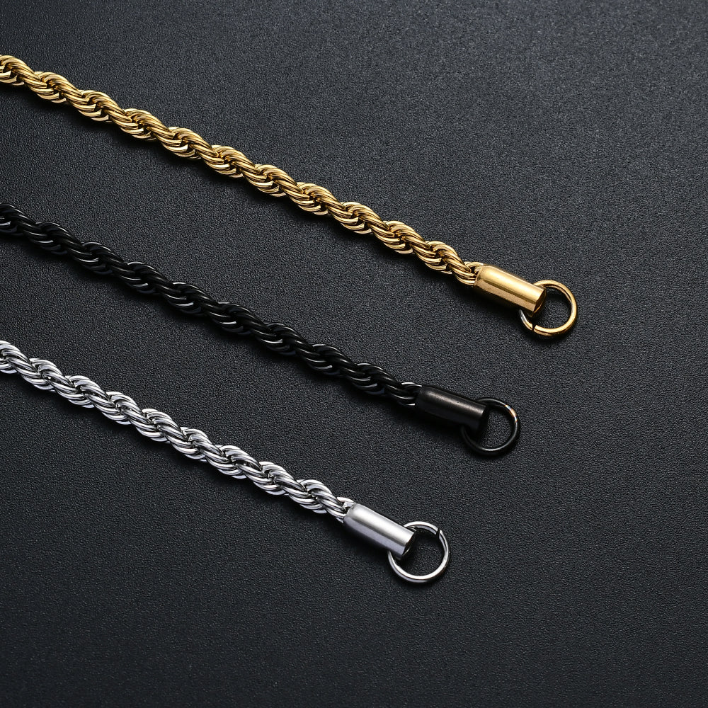 Twisted Rope Chain Bracelet