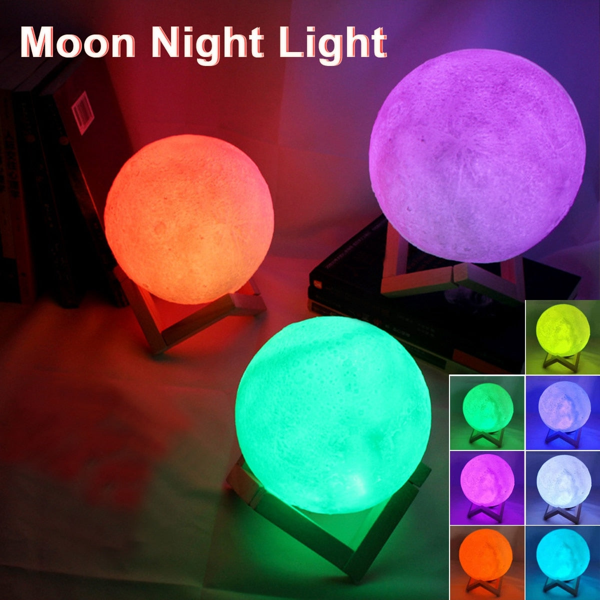 LED Battery Powered Moon Lamp