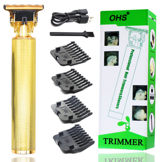 Rechargeable USB Vintage T9 0mm Electric Hair Trimmer Cordless Clippers Professional Hair Cutting Wand