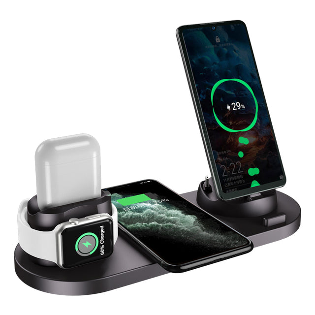 15W 6 in 1 Qi Wireless Charger Stand